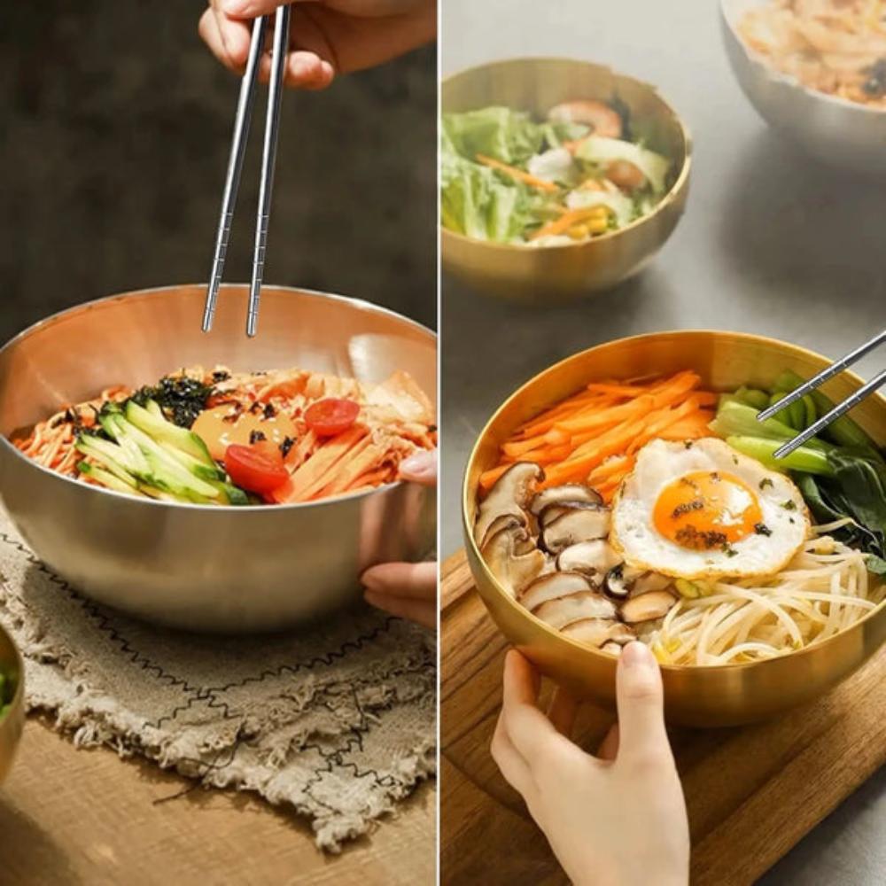 Hjemix | Rustfritt stål spisepinner 5 par sett