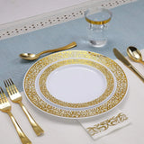 Hjemix | 350stk Engangs Gull Blonde Servise Sett for 50 Gjester