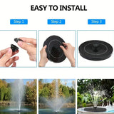 Hjemix | SolarSpring Vital Solfontene | Flytende Damppumpe | Hagedekorasjon | Solvannfunksjon for utendørs