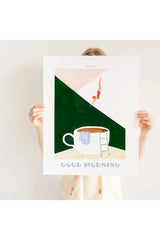 Hjemix | God Morgen Kaffe Lerret Plakat