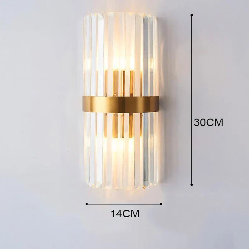 Hjemix | GoldenLuxe Elegant LED Vegglampe | Luksuriøs Design i Gull | Stilig Veggbelysning