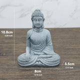 Hjemix | Buddha Stein Statue Liten Buddhiste Munker Tibetansk Buddhisme Figurer Zen Hage Ornament Meditasjon Hjem Akvarium Dekorasjon