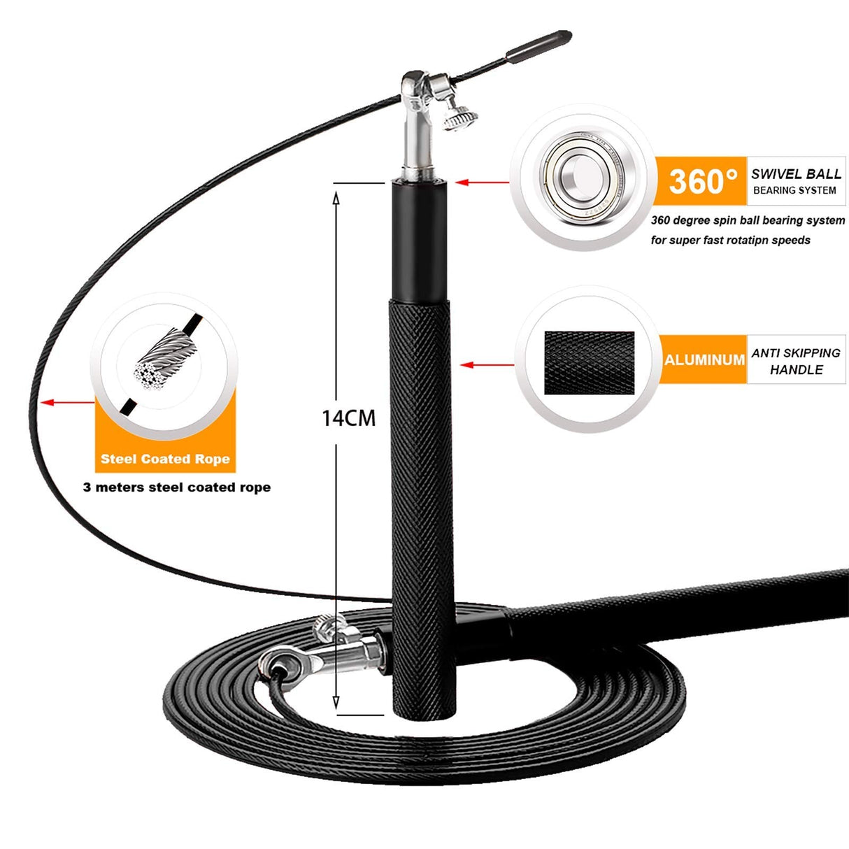 Hjemix | Crossfit Speed Jump Rope 360°