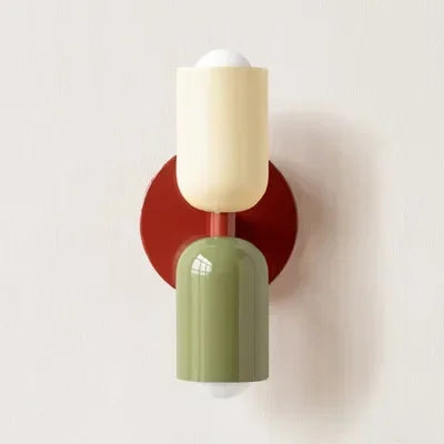 Hjemix | Nordisk LED Vegglampe Moderne Minimalistisk Krem Dobbel Hodelampe for Stue Soverom Ved Skrivestue Innendørs Dekorasjonsarmatur