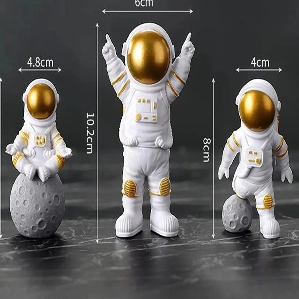 Hjemix | Harpiks Astronaut Figur Statue Rom Reisende Skulptur Utdanningsleketøy Skrivebordsdekorasjon Astronaut Modell For Barn Gave
