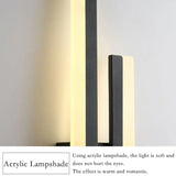 Hjemix | Moderne LED Vegglampe: Svart/Gull Akryl Romdekorasjonslys