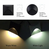Hjemix | Moderne vanntett IP65 LED innfelt vegglampe for utendørs belysning - 3W innebygd trinn- og trapp-balkongportal lys