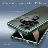 Hjemix | Metall Aluminiumlegering 360-deksel med sikkerhetslukking for Samsung Galaxy S24-S23 Serie