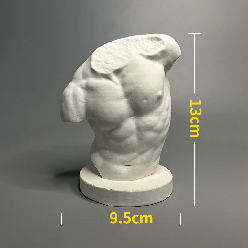 Hjemix | Nordisk INS Stil Karakter Gips Statue DIY Malt Skisse Fotografi Rekvisitter Bord Dekorasjoner Hjem Kunst Gips Dekorasjon