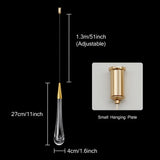 Hjemix | Krystall LED Pendellamper: Perfekt for soverom, spisestuer, bar - Vanndråpe Krone, trappen lampe for innredning
