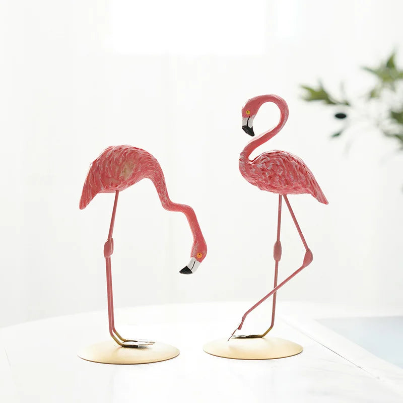 Hjemix | Nordisk Flamingo Figur Figur Statue Skulptur Stue Kontor Bryllup Fest Ornamenter Hjem Dekorasjon Tilbehør