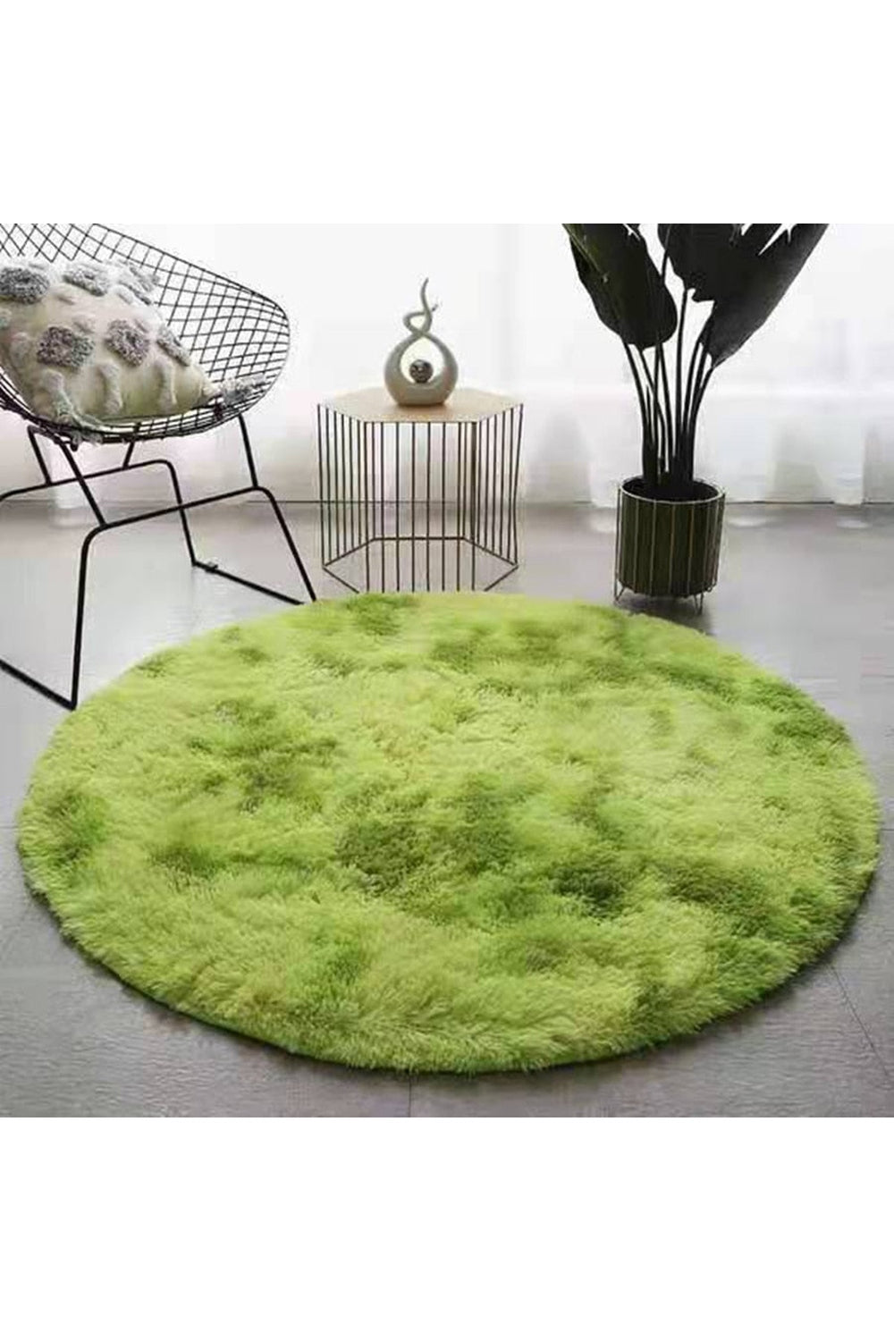 Myk Fluffy Rund Teppe