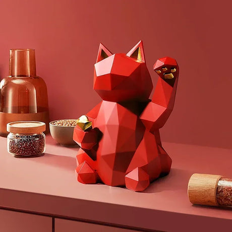 Hjemix | Nordisk Minimalisme Geometri Lykke Katt Statuer