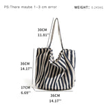 Hjemix | Stripete lin totebag