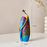 Hjemix | Ins Abstrakt Kunst Kvinne Skulptur Figurer For Interiør Harpiks Statuett Farge Moderne Hjem Decor Dekorative Figurer Gaver