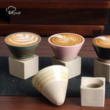 Hjemix | Japansk kaffekopp med fat, 1 stk, retro keramisk tekopp, krus, latte, espresso, pull0, blomster cappuccino, ny keramikkopp, 100 ml/3,5 oz