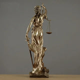 Hjemix | ERMAKOVA europeisk antikk bronse gresk gudinne av rettferdighet statue Fair Angels harpiks skulptur ornamenter skrivebord hjemmeinnredning gave