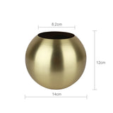 Hjemix | Rustfritt Stål Vase i Nordisk Stil Skrivebord Blomsterpotte BeFlower Pots Gull Svart Roségull Klassisk Hjem Dekorasjon