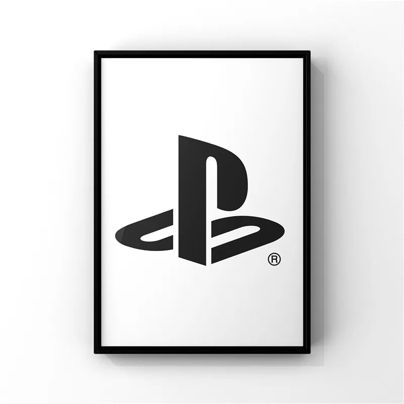 Hjemix | Svart-Hvitt Gamer-Plakat Minimalistisk Veggkunst Fine Kunstlerlerrettrykk Trendy Bilder For Barnerom Gamerom Veggkunst Dekor