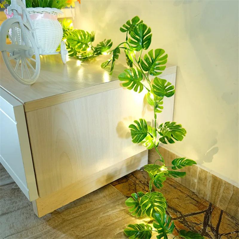 Hjemix | Kunstige vinplanter med LED-lamper for oppheng