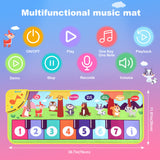 Multifunksjonell Musikalsk Dansematte for Småbarn - Interaktivt Piano Tastatur med Dyrelaterte Lyder, Pedagogisk Gave til Barn, Bærbar Moro!