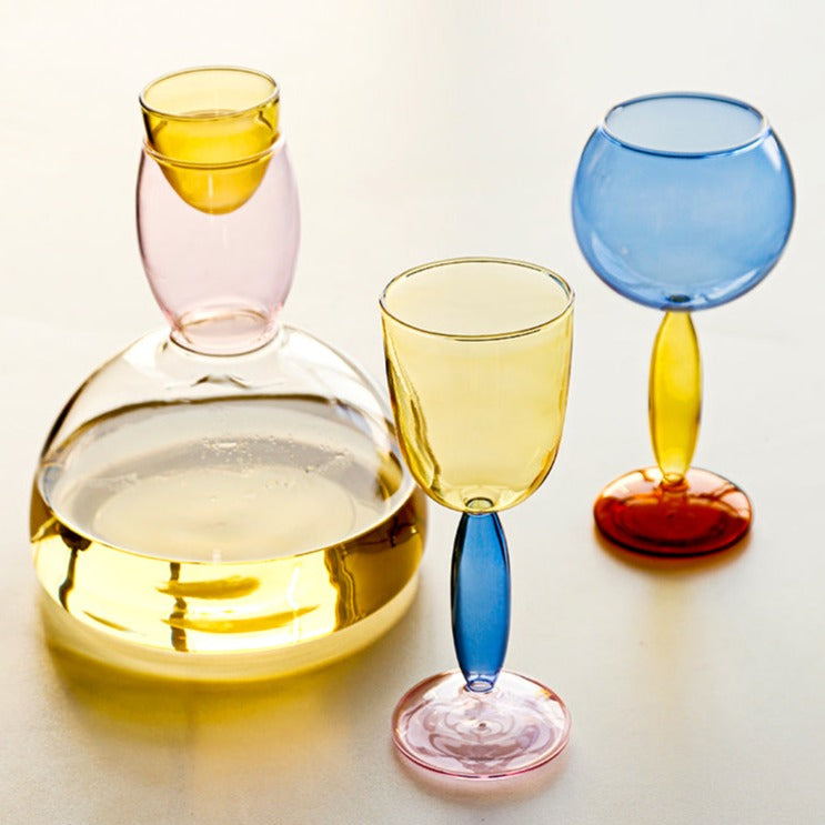 Hjemix | Borosilicate 3-Farge Glass - Vin Glass
