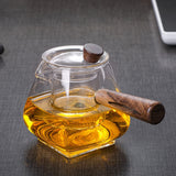 Hjemix | Japansk Glass Teapot med Trehåndtak, Koke Teapot, Elektrisk Keramisk Komfyr, Te Maker, Høy- Kvalitets Te Set, Varmebestandig Teapot, 700 ml