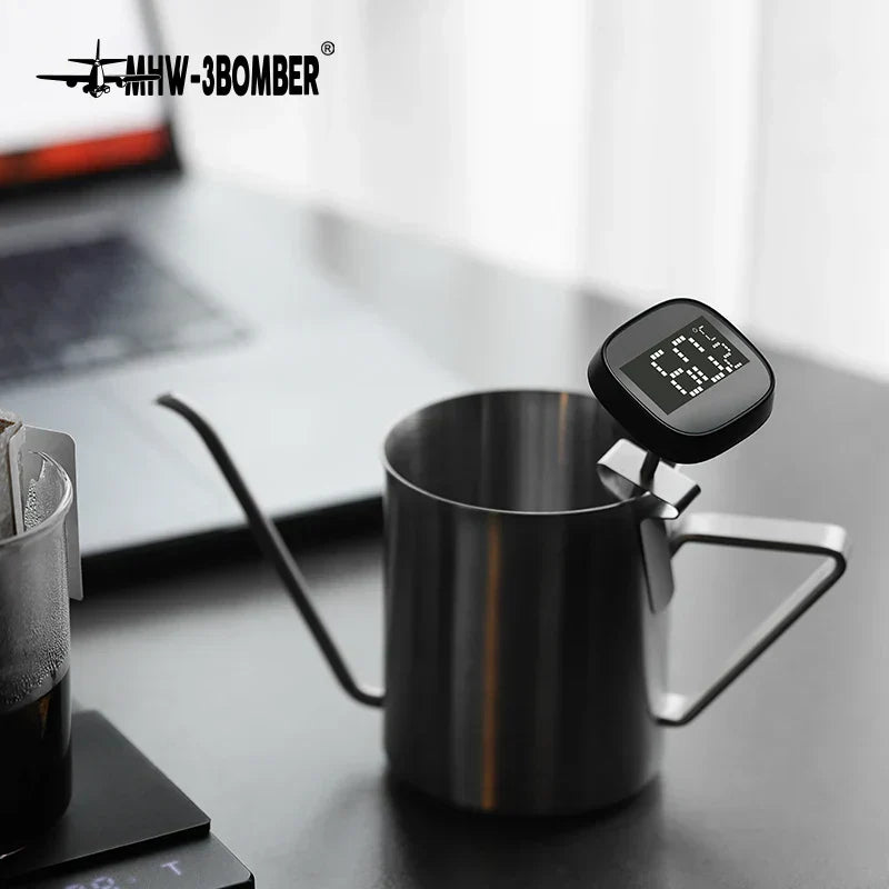 Hjemix | MHW-3BOMBER Digital, instant-read kaffe termometer for latte art penn, melk skummende kanne, stilige barista kjøkken tilbehør for hjemmet