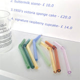 Hjemix | Glass sugerør - Sett med 4