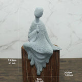 Hjemix | Buddha Stein Statue Liten Buddhiste Munker Tibetansk Buddhisme Figurer Zen Hage Ornament Meditasjon Hjem Akvarium Dekorasjon