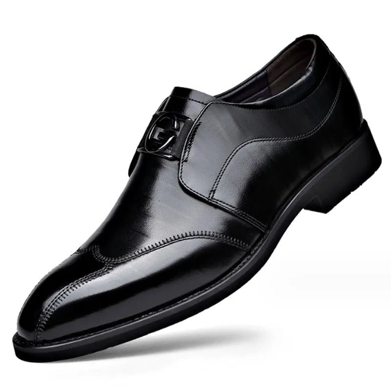 Hjemix | Herresko i lær Stilige herresko Spisse Oxford bryllups lær herresko Gentlemans kontorsko