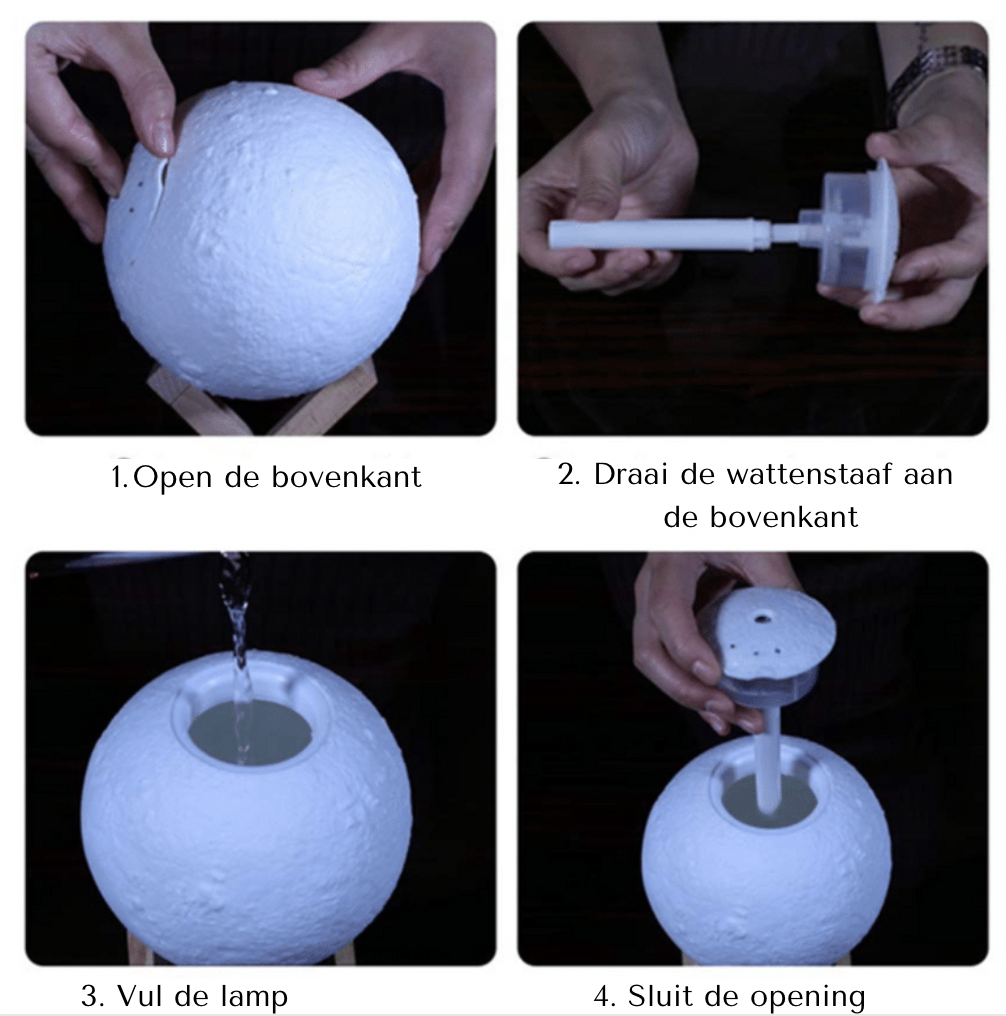 Luftrenser | Månelampe og luftfukter i ett