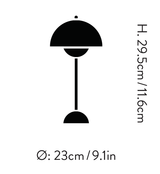 Hjemix | Justerbar lysstyrke blomsterpotte lampe - Italiensk oppladbar bordlampe VP3