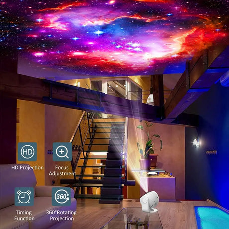 Hjemix | NY 13 I 1 Planetarium Galakse Stjernespektrum Projektor Nattlys HD Stjerne Aurora Prosjektorlampe For Barns Soverom Hjem Fest Dekor