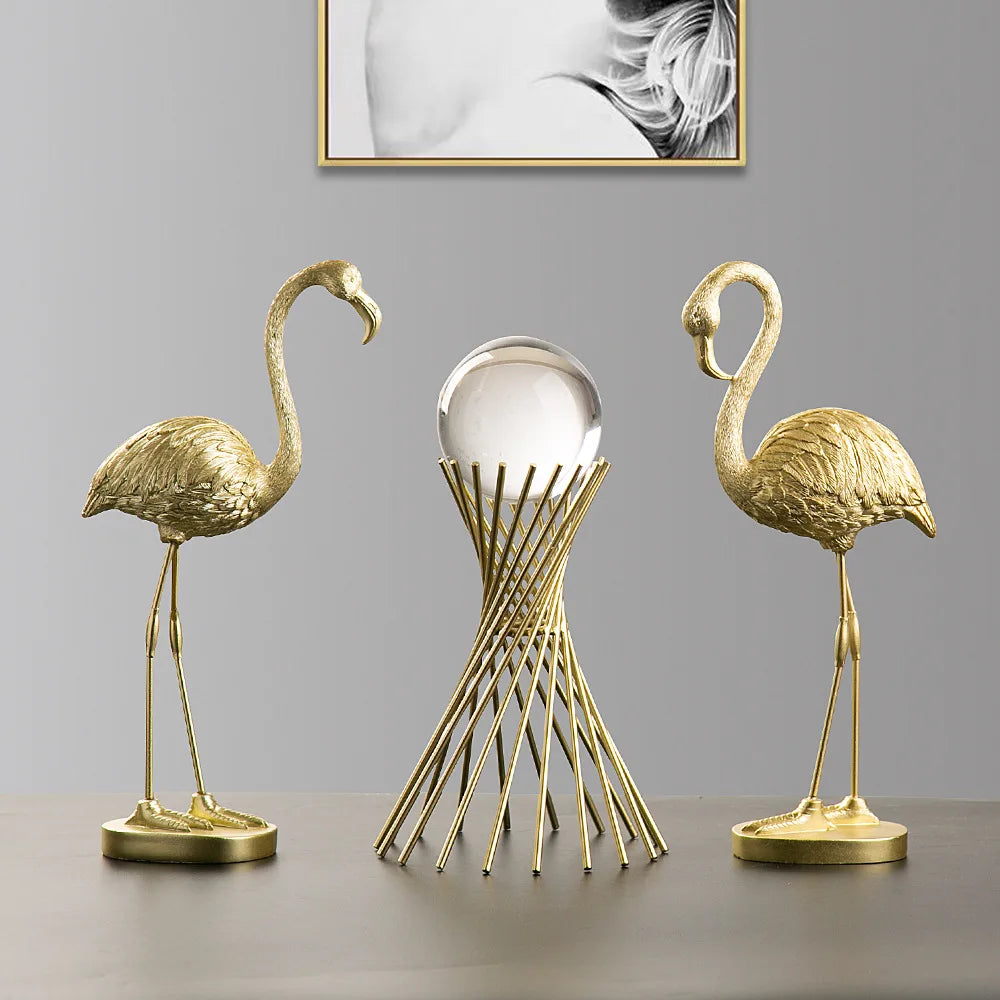 Hjemix | Nordisk Flamingo Figur Figur Statue Skulptur Stue Kontor Bryllup Fest Ornamenter Hjem Dekorasjon Tilbehør