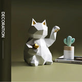 Hjemix | Nordisk Minimalisme Geometri Lykke Katt Statuer