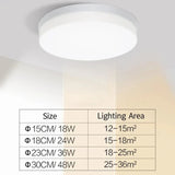 Hjemix | IRALAN Ultra-tynn Rund LED Taklampe - Allsidig Belysning for Ethvert Rom, 18W til 48W Alternativer