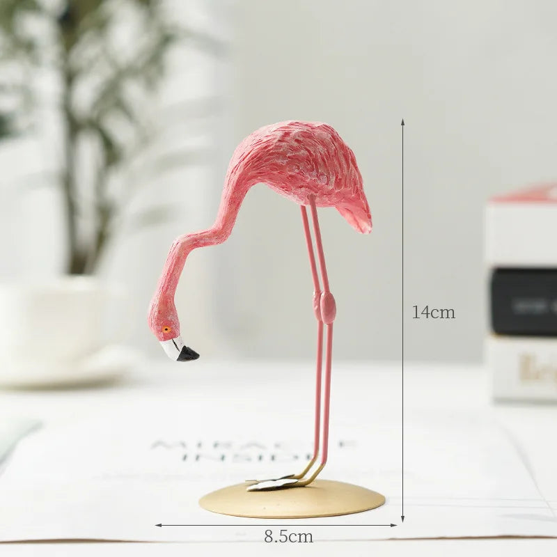 Hjemix | Nordisk Flamingo Figur Figur Statue Skulptur Stue Kontor Bryllup Fest Ornamenter Hjem Dekorasjon Tilbehør