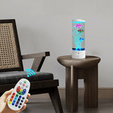 Hjemix | Simulert LED Fargerik Stor Boble Fisk Lys Akvarium Tank Usb Natt Lys for Hjem Kontor Soverom Stue