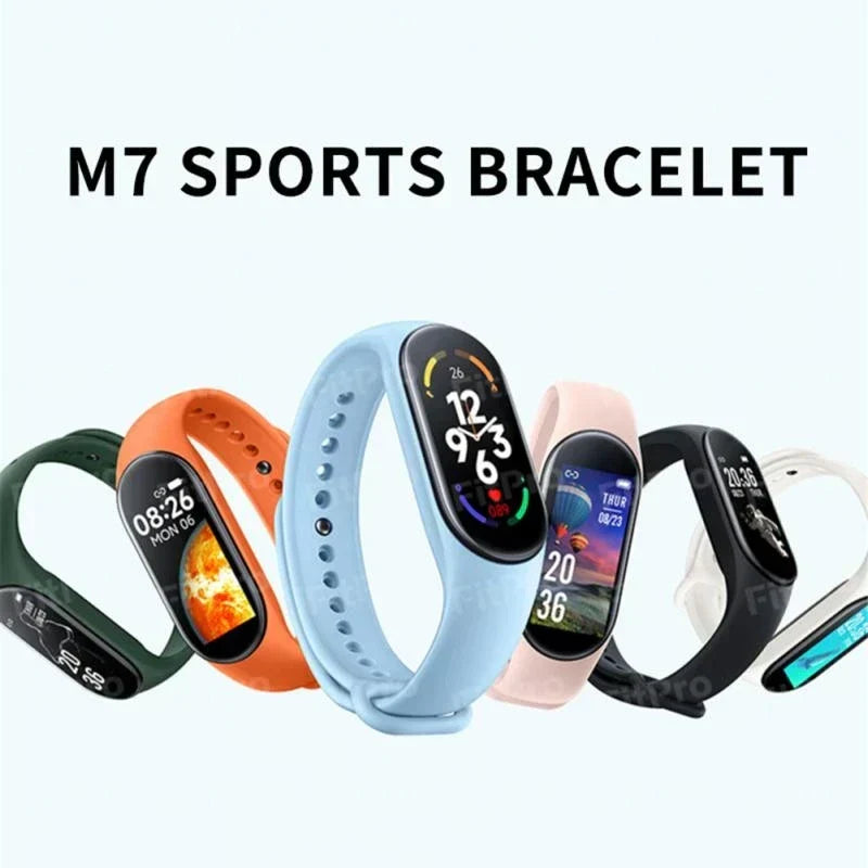 Hjemix | M7 Smartklokke Menn Kvinner Smartband Puls Smartklokke Fitness Tracker Blodtrykk Sport Smartarmbånd for xiaomi iPhone