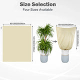 Hjemix | Vinterbeskyttelsestrekk for planter - Frostbeskyttelse med glidelås og snøring, pustende for palmer og potteplanter i hagen