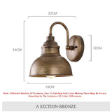 Hjemix | Vanntett Retro Utendørs Hage Veranda Vegglampe: Vintage Jern Vegglampe for Korridor, Trapp, Gårdsplass, Balkong, Villa