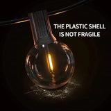 Hjemix | G40 lyspærer, E12, 5 V, 110 V, 220 V, 1 W, plastglobelyspærer, lyskilder, for innendørs og utendørs bruk, terrasse, hjem, hage, dekorasjon, varm hvit