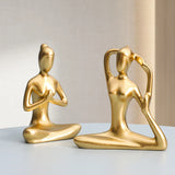 Hjemix Interior Hjem Dekorative Figurer Skrivebord Tv Torsjon Dekorasjon Stue Skulptur Harpiks Statuer Hjem Dekor Yoga Jente Håndverk