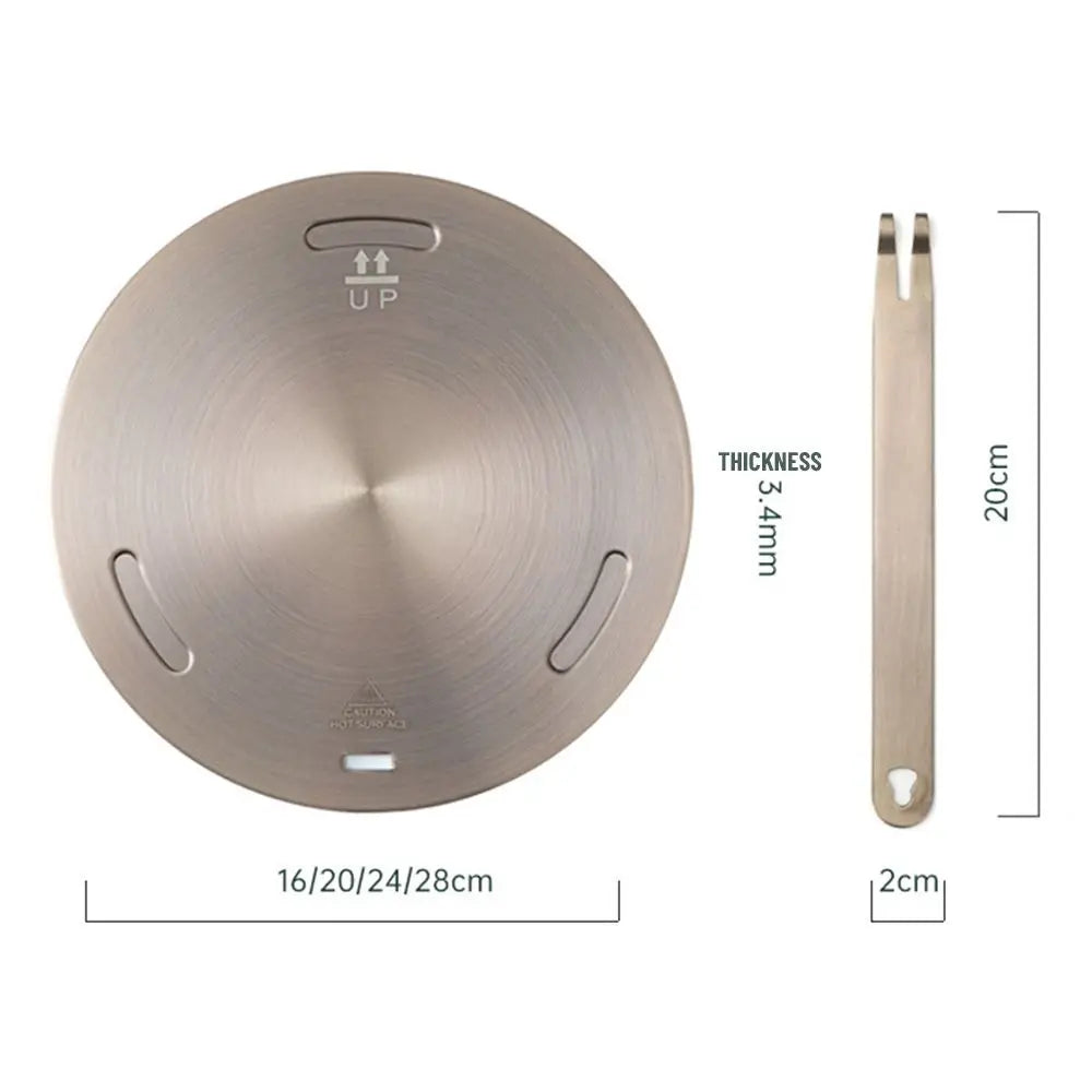 Hjemix | Rustfritt stål varmeledningsplate – Induksjonskok plate varmefordelingsring, kokeskjerm-tilbehør