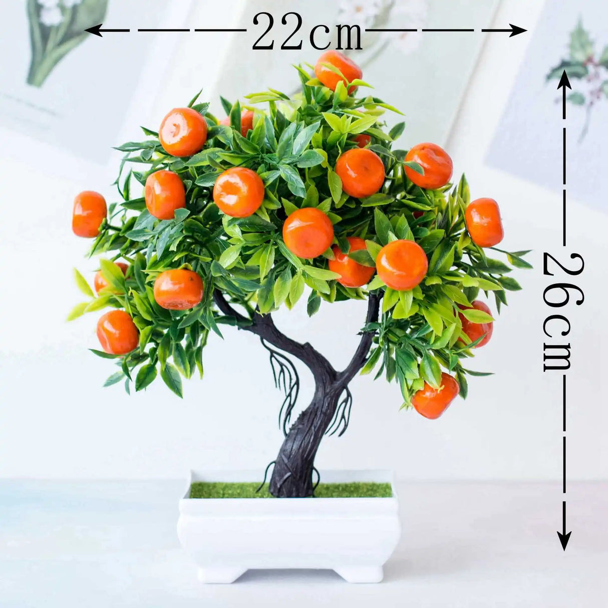 Hjemix | Kunstig Appelsin Kumquat Frukt Tre