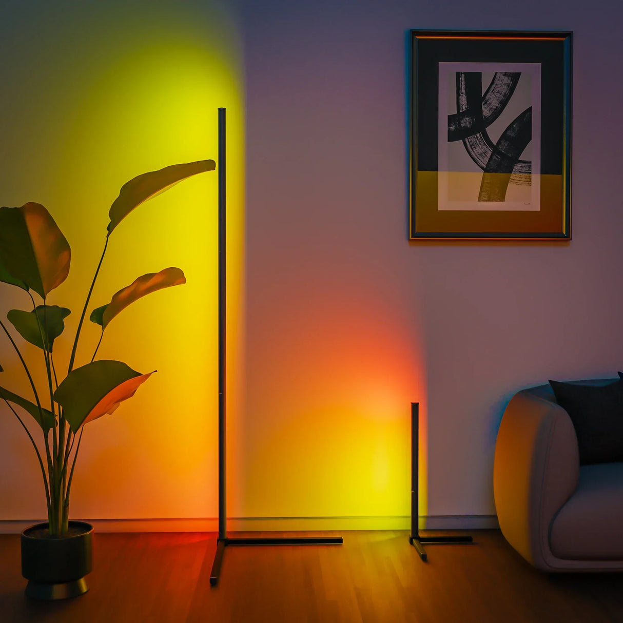 Hjemix | Smart RGB Gulvlampe - 16 Million Fargeforandrende Stemningslys