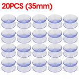 Hjemix | 5/20PCS Dobbelt-sidede plast sugekopper - Rutsjesikre klare vakuumsugere for glass, bilvinduer, bordplater, DIY såpeholder