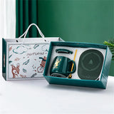 Hjemix | Smart keramisk krusvarmer koppunderlag varmepanel kaffioppvarming elektrisk krussett melk te oppvarming vann hjem kontor gave