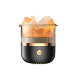 Hjemix | Himalaya salt crystal lamp & essential oil diffuser, USB ultrasonisk luftfukter for hjemme & kontor
